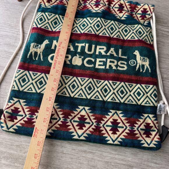 Natural Grocer Aztec Llama Print Shoulder Bag Reusable Grocery Tote Wool Acrylic - Picture 5 of 5